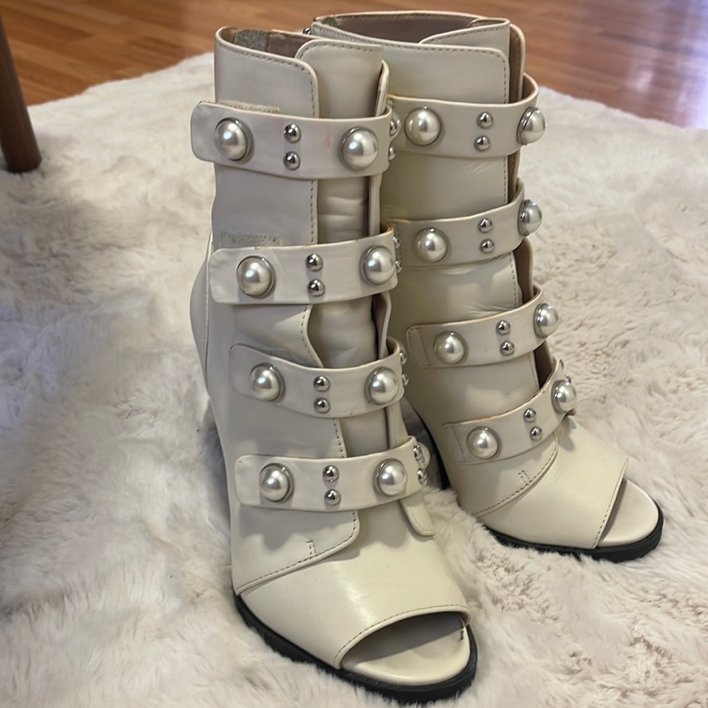 COPY - COPY - Karl Lagerfeld Paris Women's Peep Toe Bootie Fashion Boot